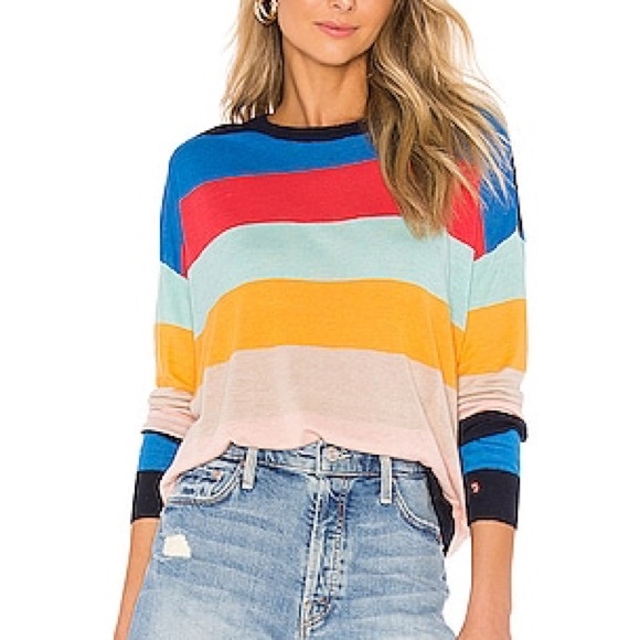 ***BRAND NEW*** Splendid x Gray Malin Sunray Sweater in Bonfire Multi - Picture 1 of 6